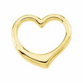 14K Yellow Heart Chain Slide